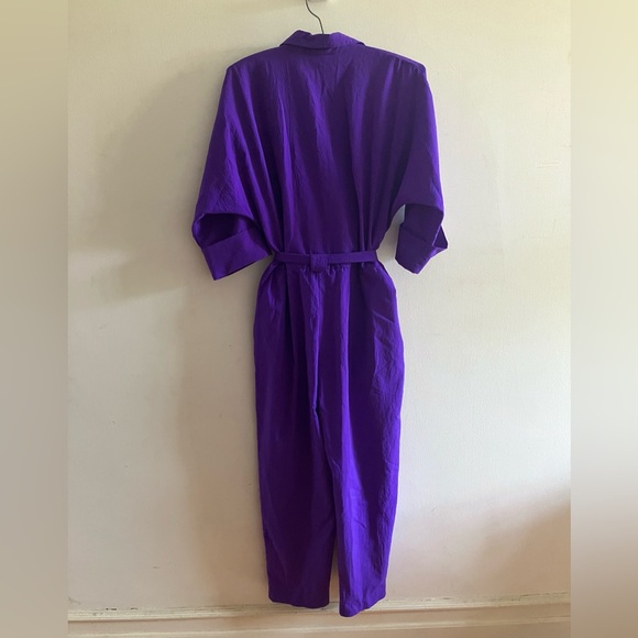 Vintage Purple Button-Up Jumpsuit - Picture 2 of 14